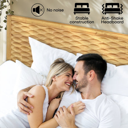 Elara Solid Wood Bed Frame