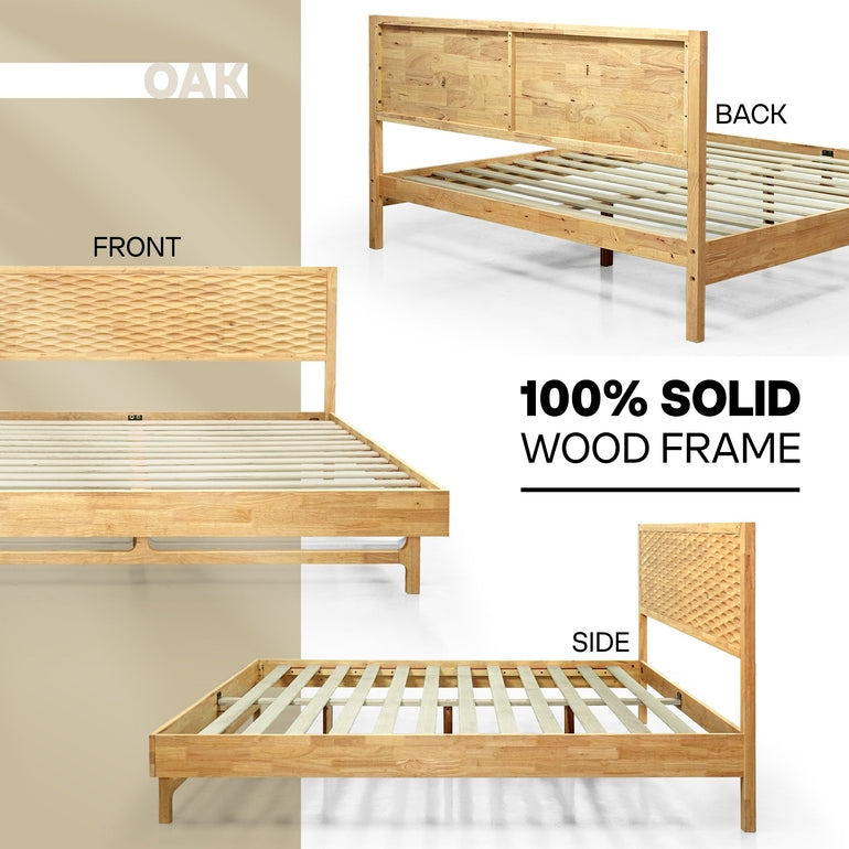 Elara Solid Wood Bed Frame