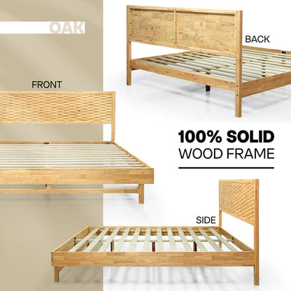 Elara Solid Wood Bed Frame