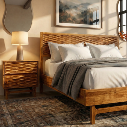 Elara Solid Wood Bed Frame