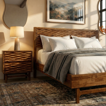 Elara Solid Wood Bed Frame