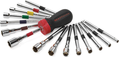 GEARWRENCH 16 Piece Ratcheting Nutdriver Set | SAE & Metric | 8916D