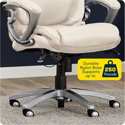 Executive Office Chair With AIR Lumbar Support Cream White