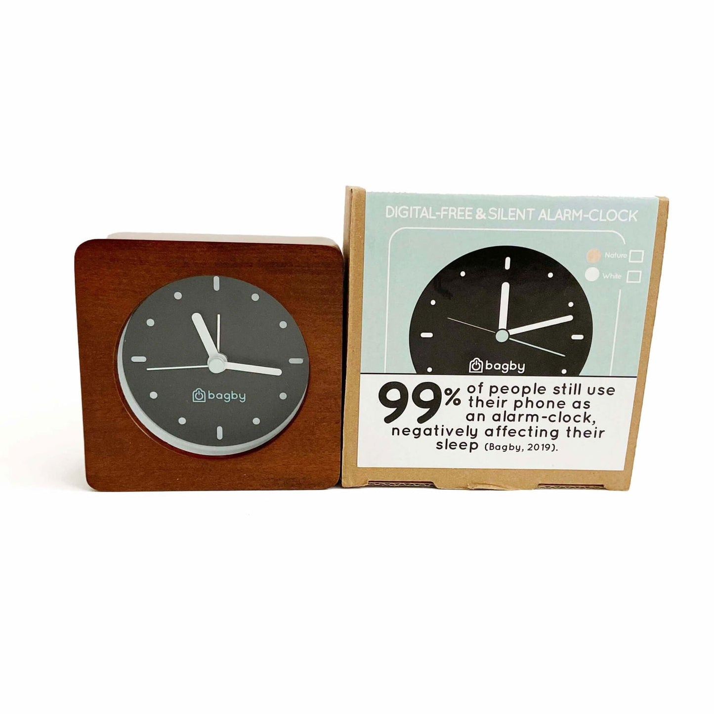Bagby MINIMALIST - Silent Alarm Clock