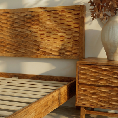Elara Solid Wood Bed Frame