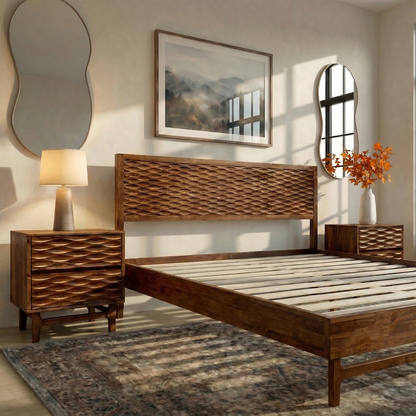 Elara Solid Wood Bed Frame