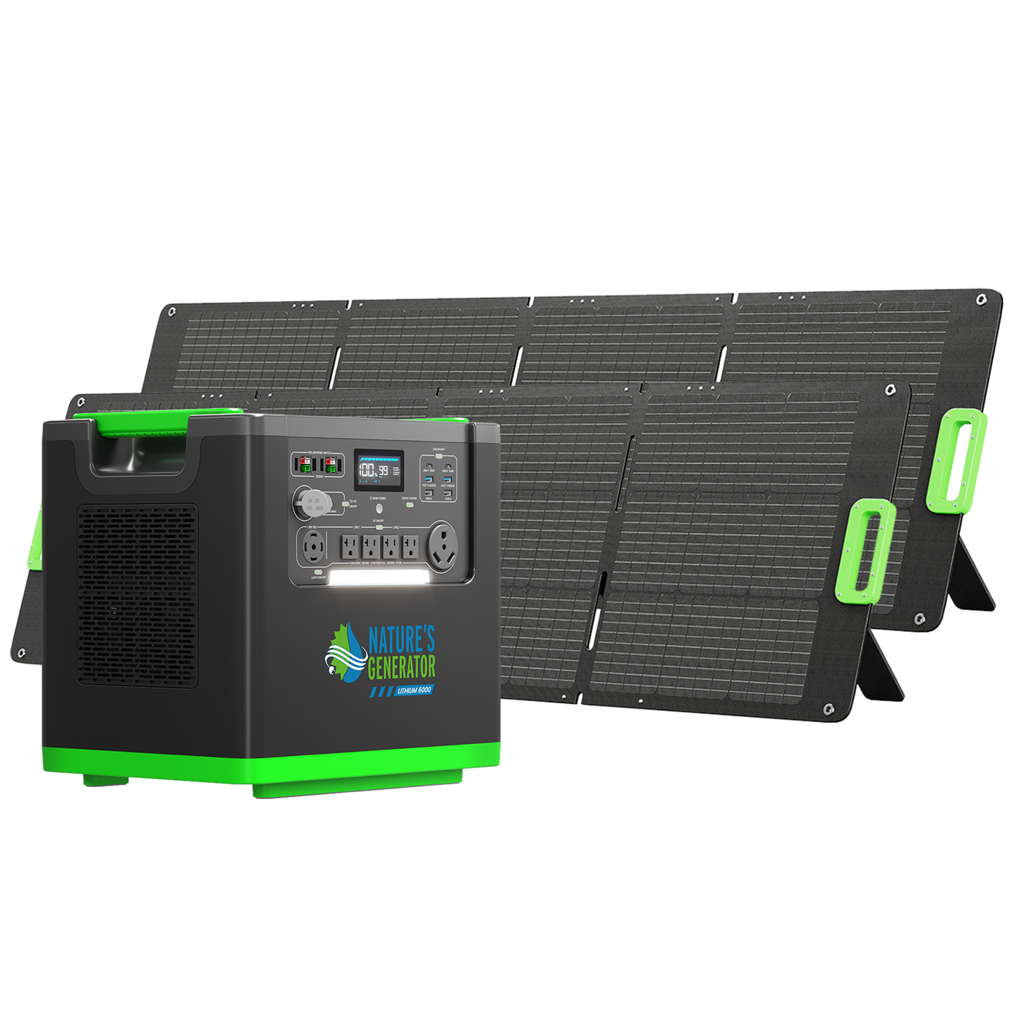 Nature's Generator Lithium 6000 with Solar Panel
