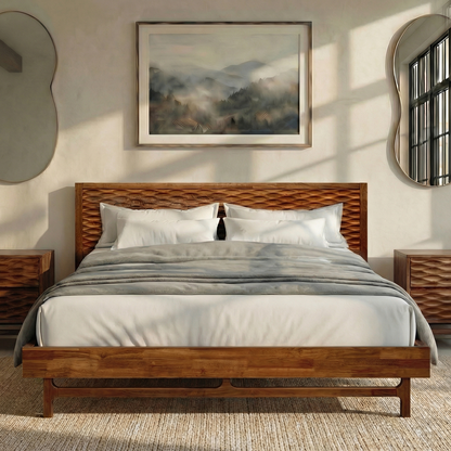 Elara Solid Wood Bed Frame