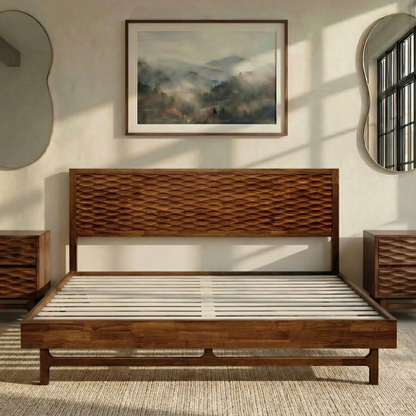 Elara Solid Wood Bed Frame
