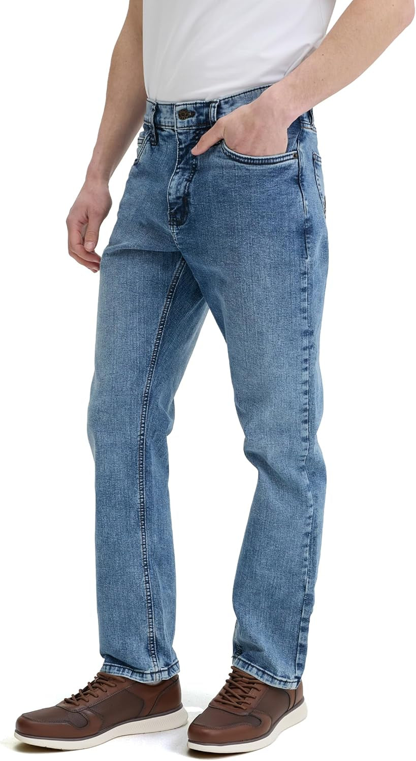 Men'S Stretch Jeans – Relaxed Fit Straight Leg Denim – Ultimate Comfort Superflex Jeans