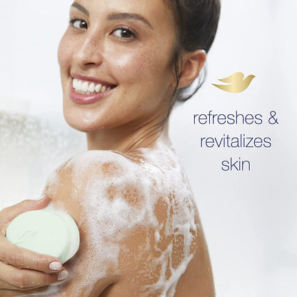 Dove Skin Care Beauty Bar for Softer Skin Cucumber and Green Tea More Moisturizing than Bar Soap 3.75 Oz, 14 Bars