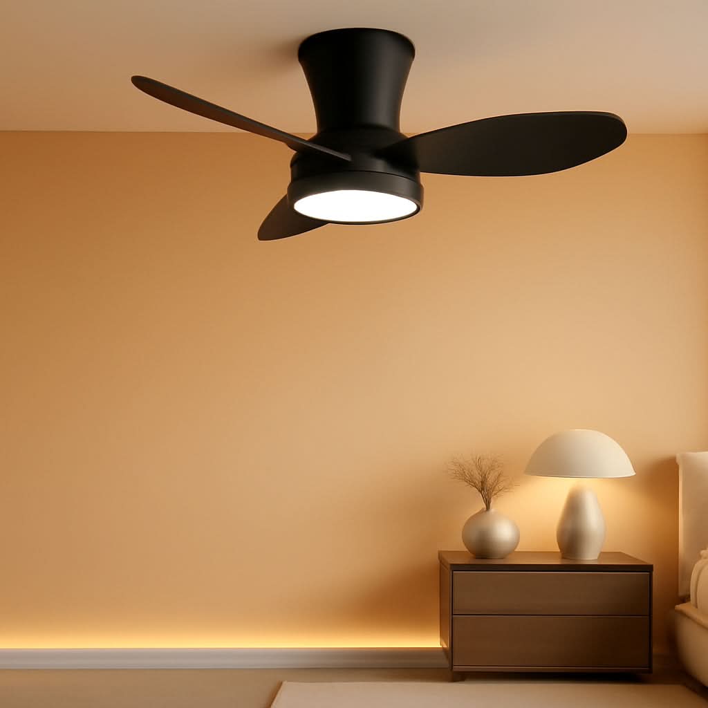 32 Inch Quiet Ceiling Fan With LED Light And Remote
