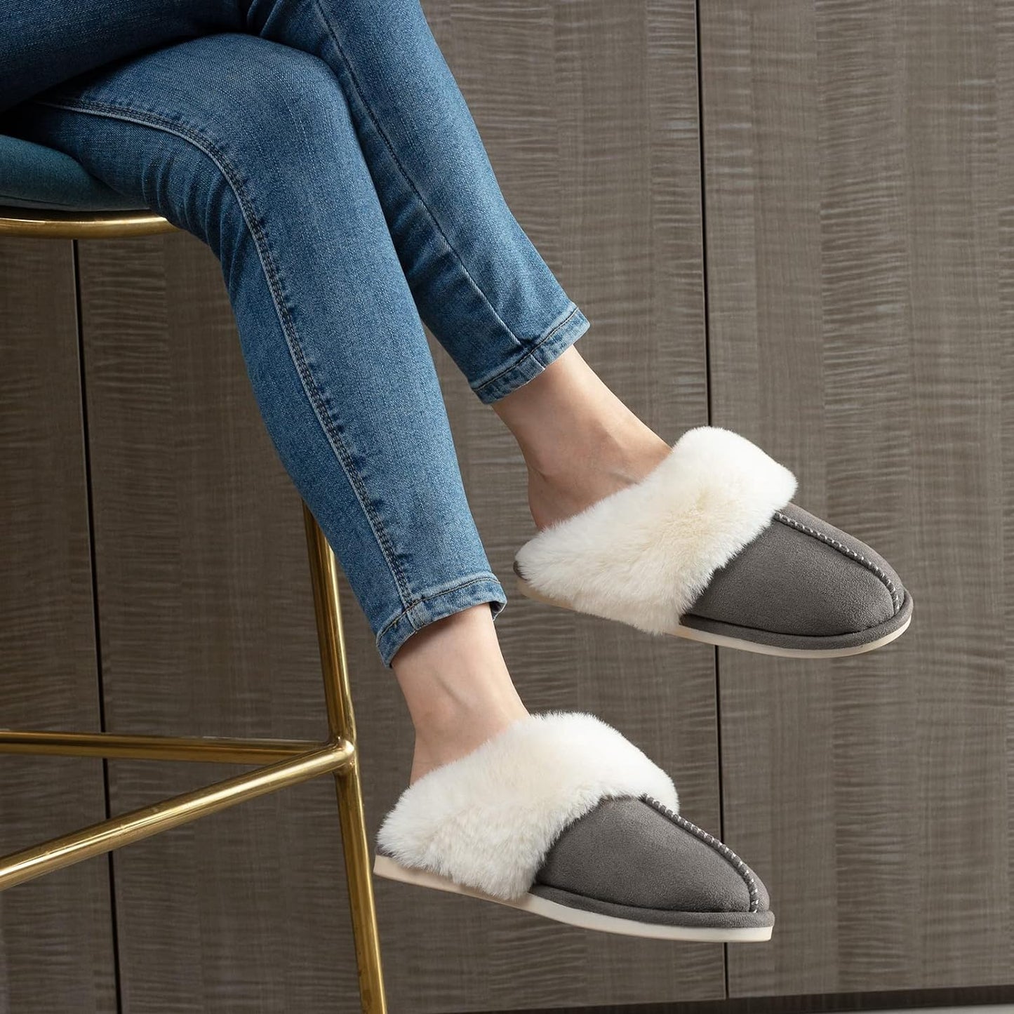 Women'S Memory Foam Slippers - Cloud-Like Comfort for Hard Floors, Ultra-Soft Machine Washable Indoor Outdoor House Shoes with Non-Slip Sole