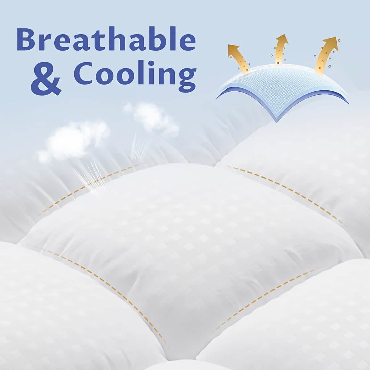 Extra Thick Mattress Topper – Soft, Cooling & Breathable (Multiple Sizes & Colors)